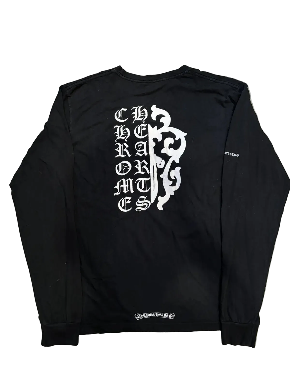 Chrome Hearts Half Script Dagger Long Sleeve T-Shirt