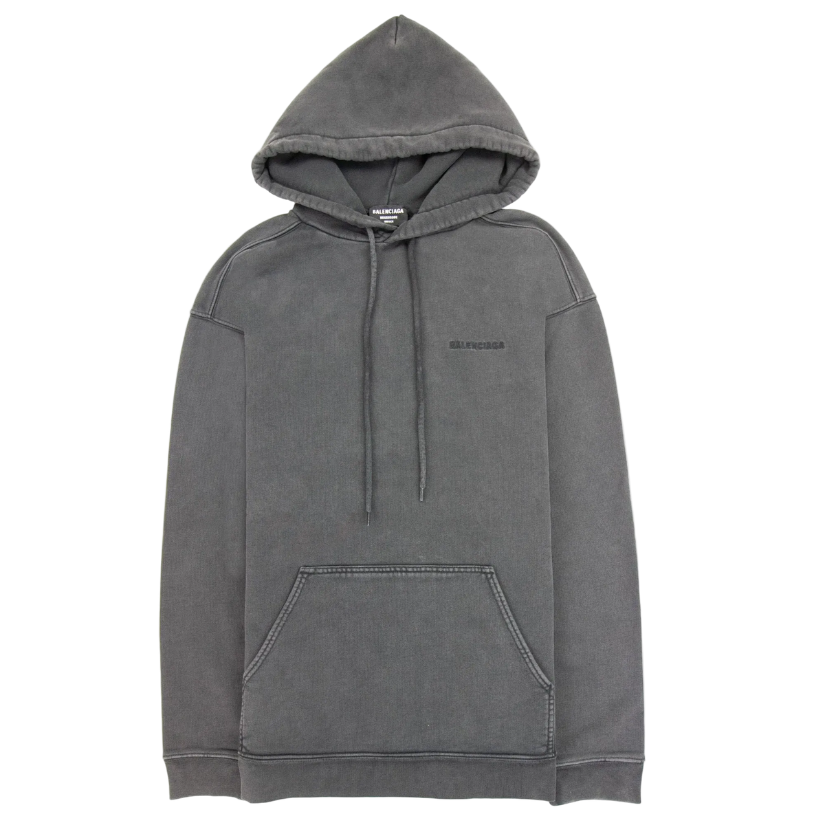 Sweat à capuche Balenciaga teinté gris foncé