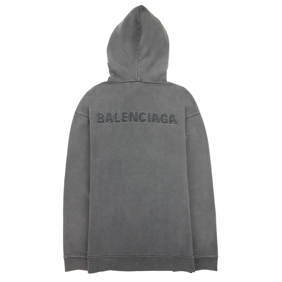 Sweat à capuche Balenciaga teinté gris foncé