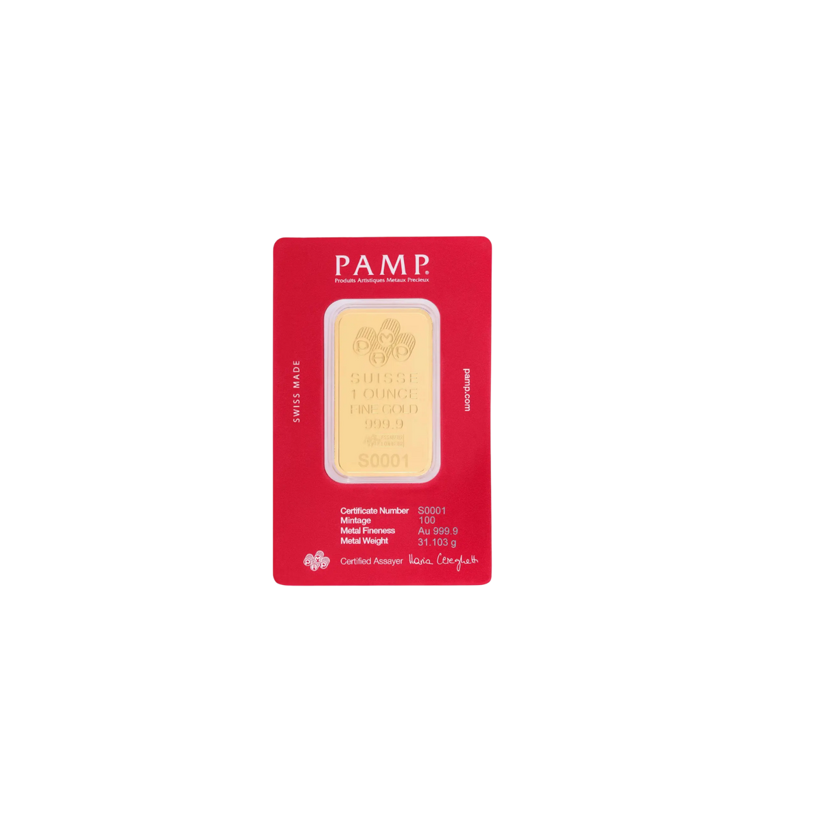 Supreme /PAMP Suisse  1 oz Gold Bar