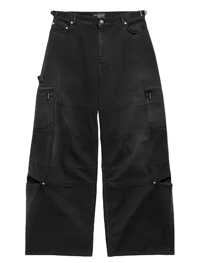 BALENCIAGA DENIM CARGO BLACK