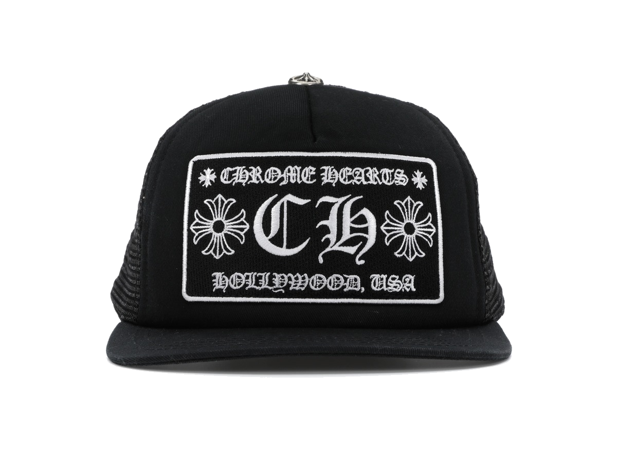Chrome Hearts CH Hollywood Trucker Hat Black/Black