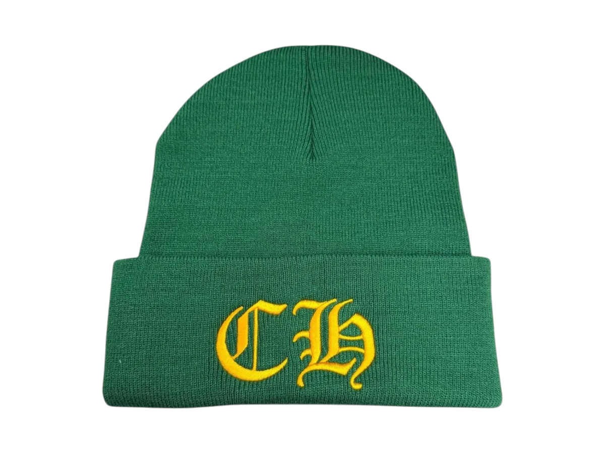 Chrome Hearts CH Logo Beanie Green/Yelllow