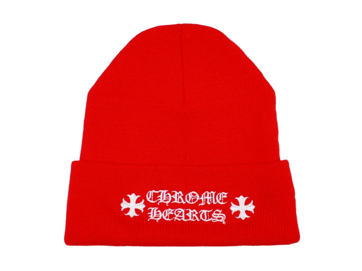 Chrome Hearts Logo Beanie Red