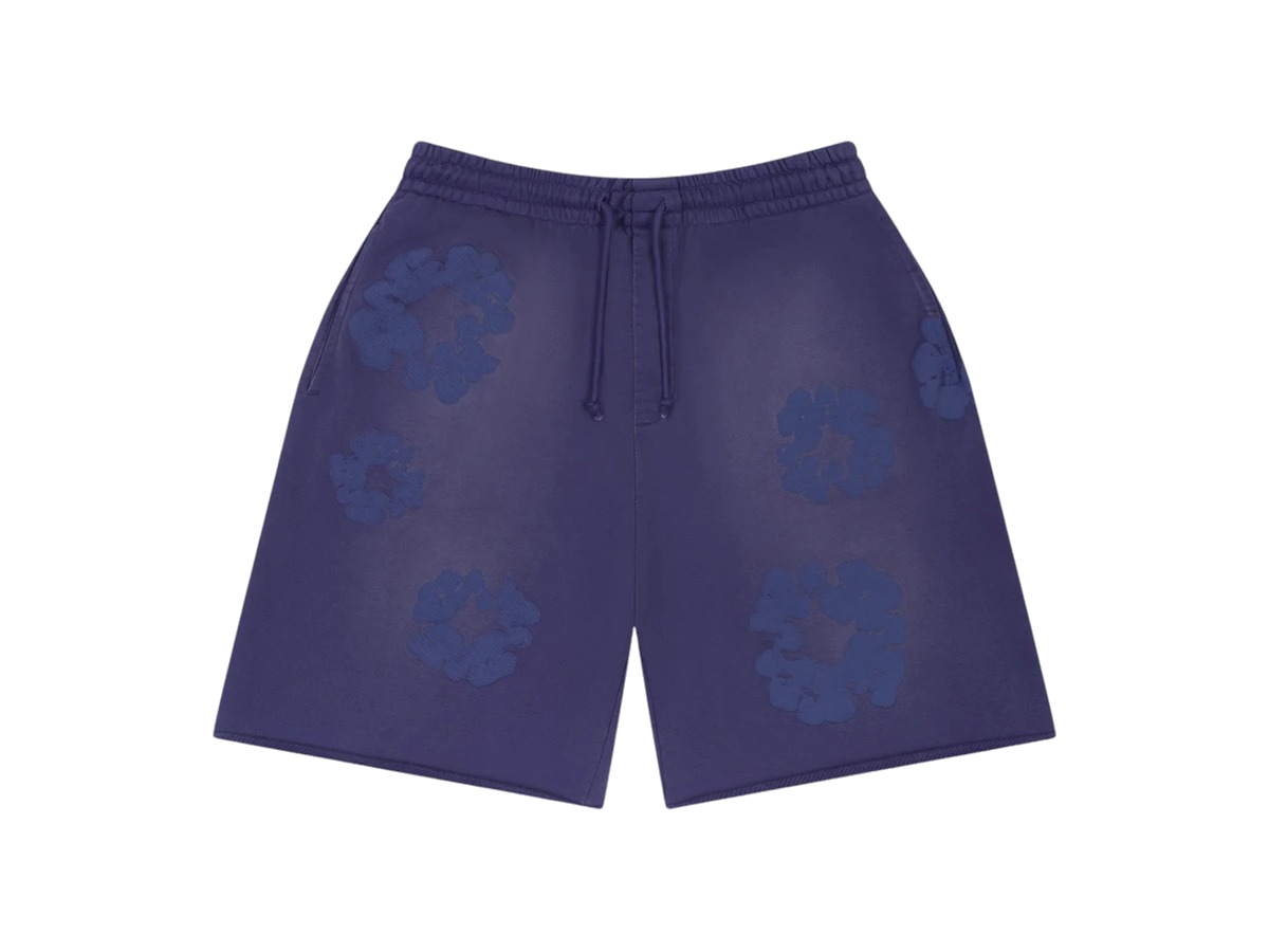 Denim Tears Mono Cotton Wreath Sweat Shorts Washed Blue