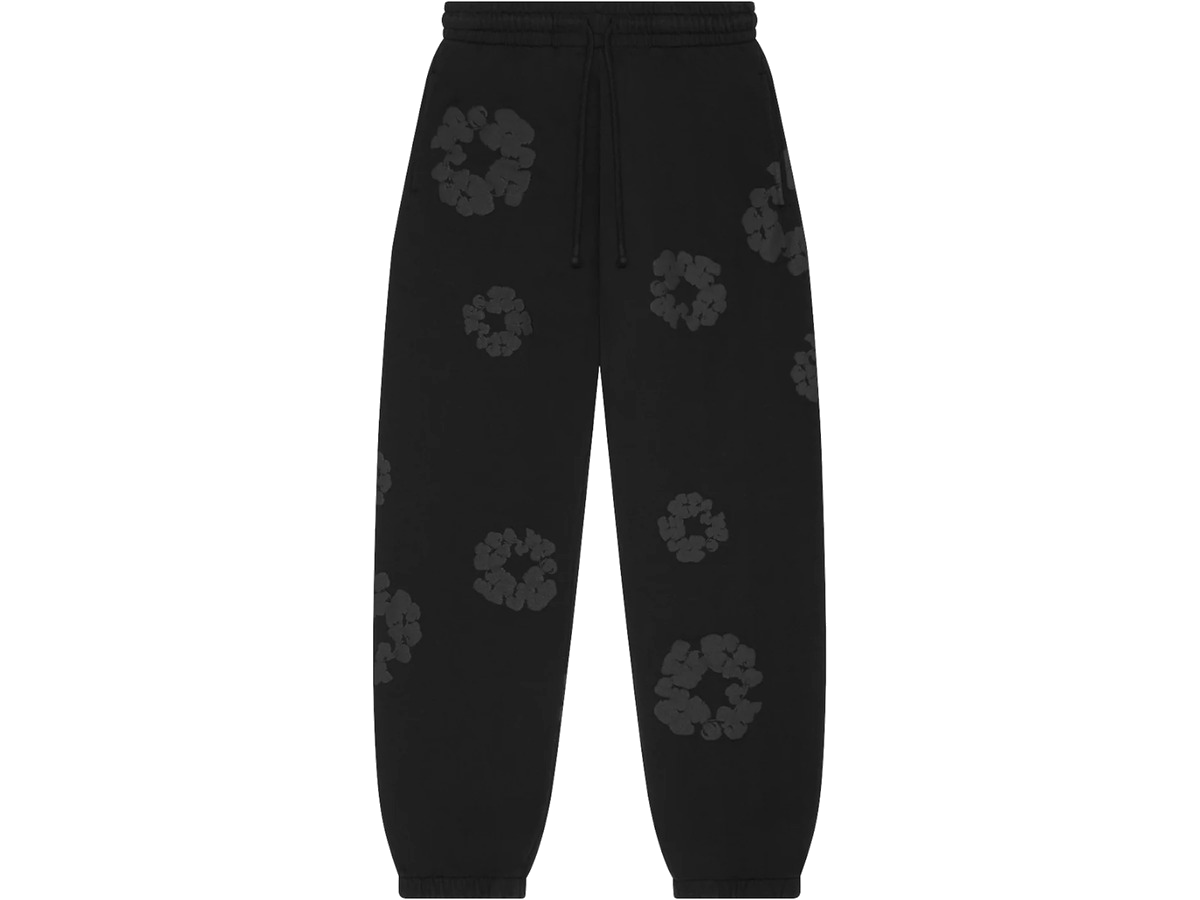 Denim Tears Mono Wreath Sweatpants Black