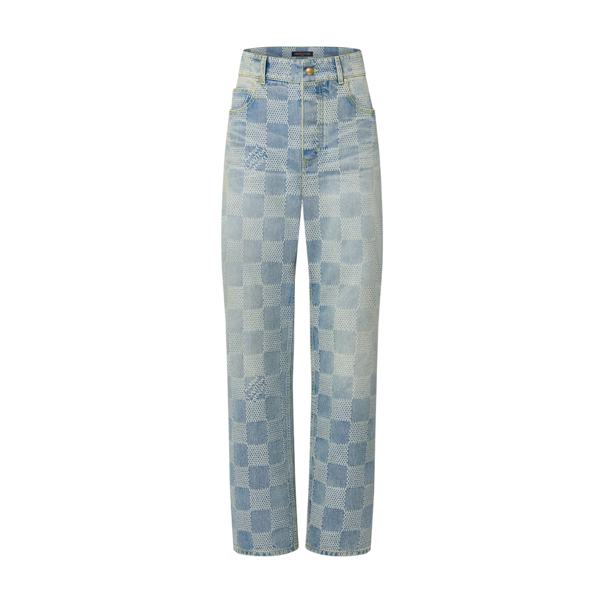 Louis vuitton Pantalon droit Damier en denim
