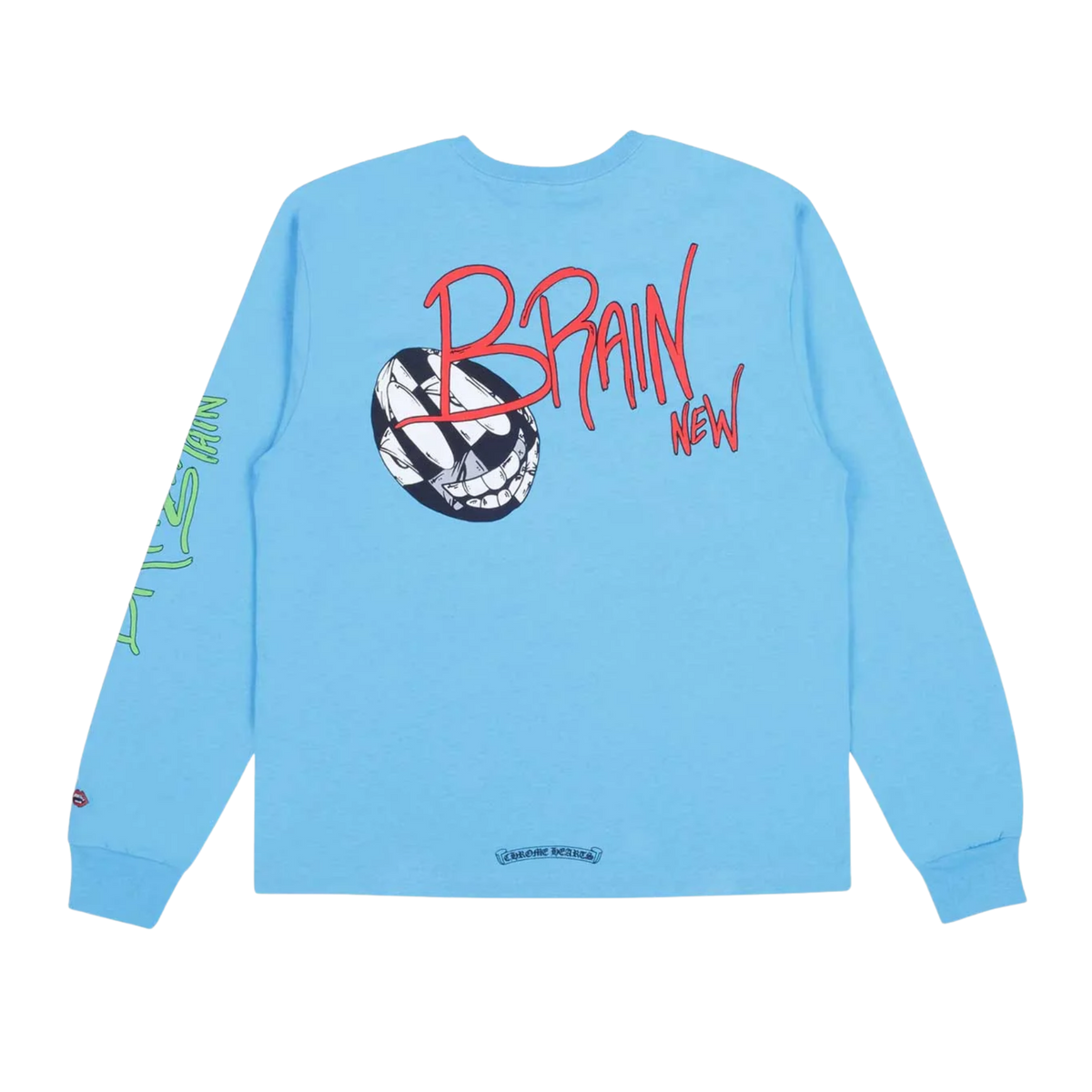Chrome Hearts Matty Boy 'Brain New' Long Sleeve Tee Blue
