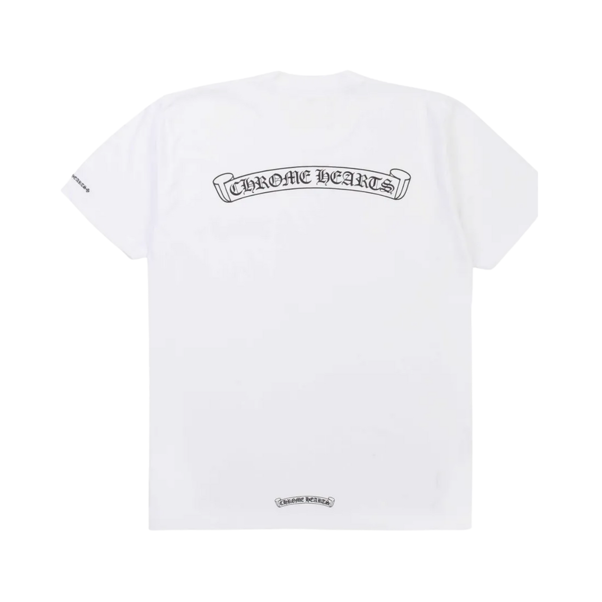 chrome heart scroll logo pocket tee white