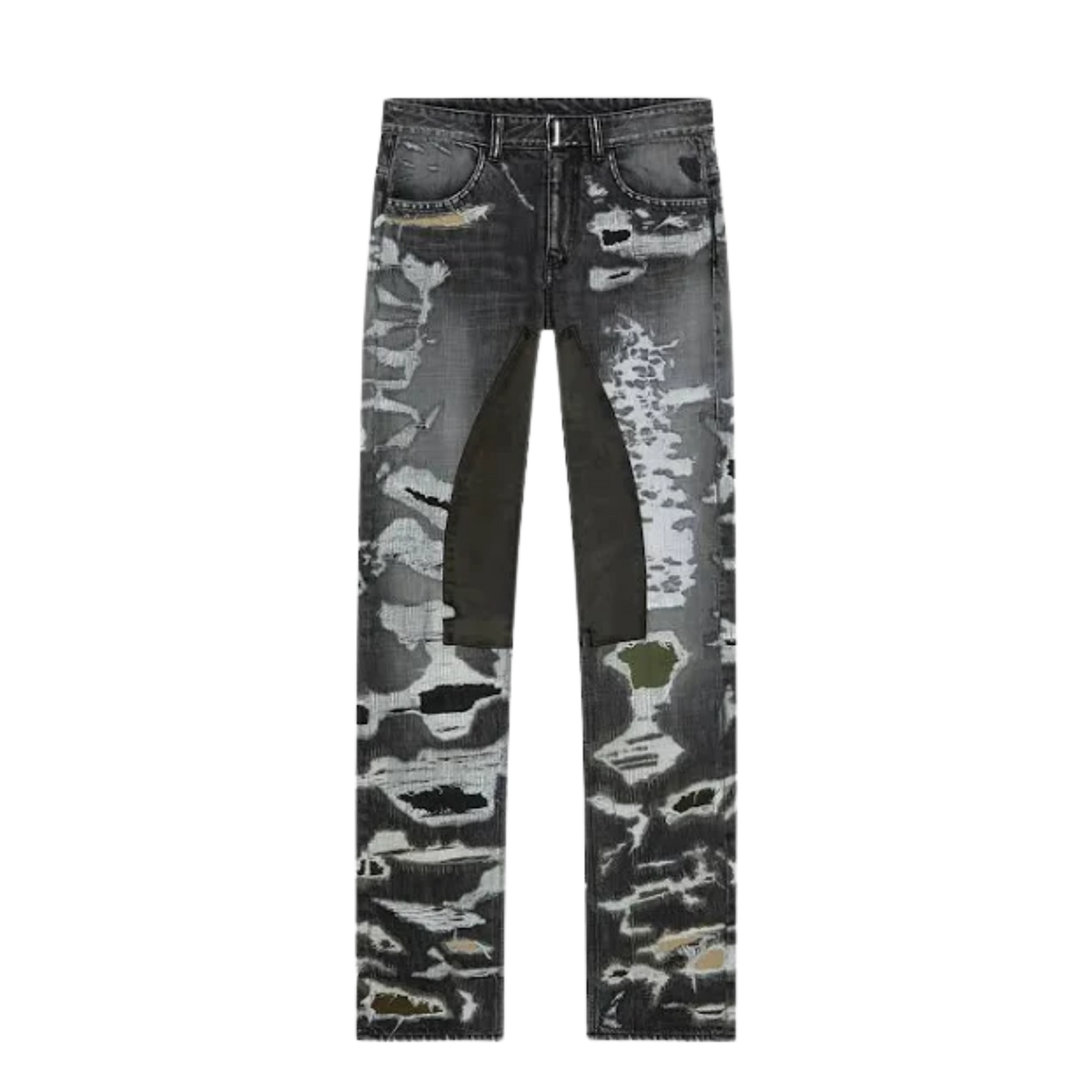 Givenchy distressed denim jean black
