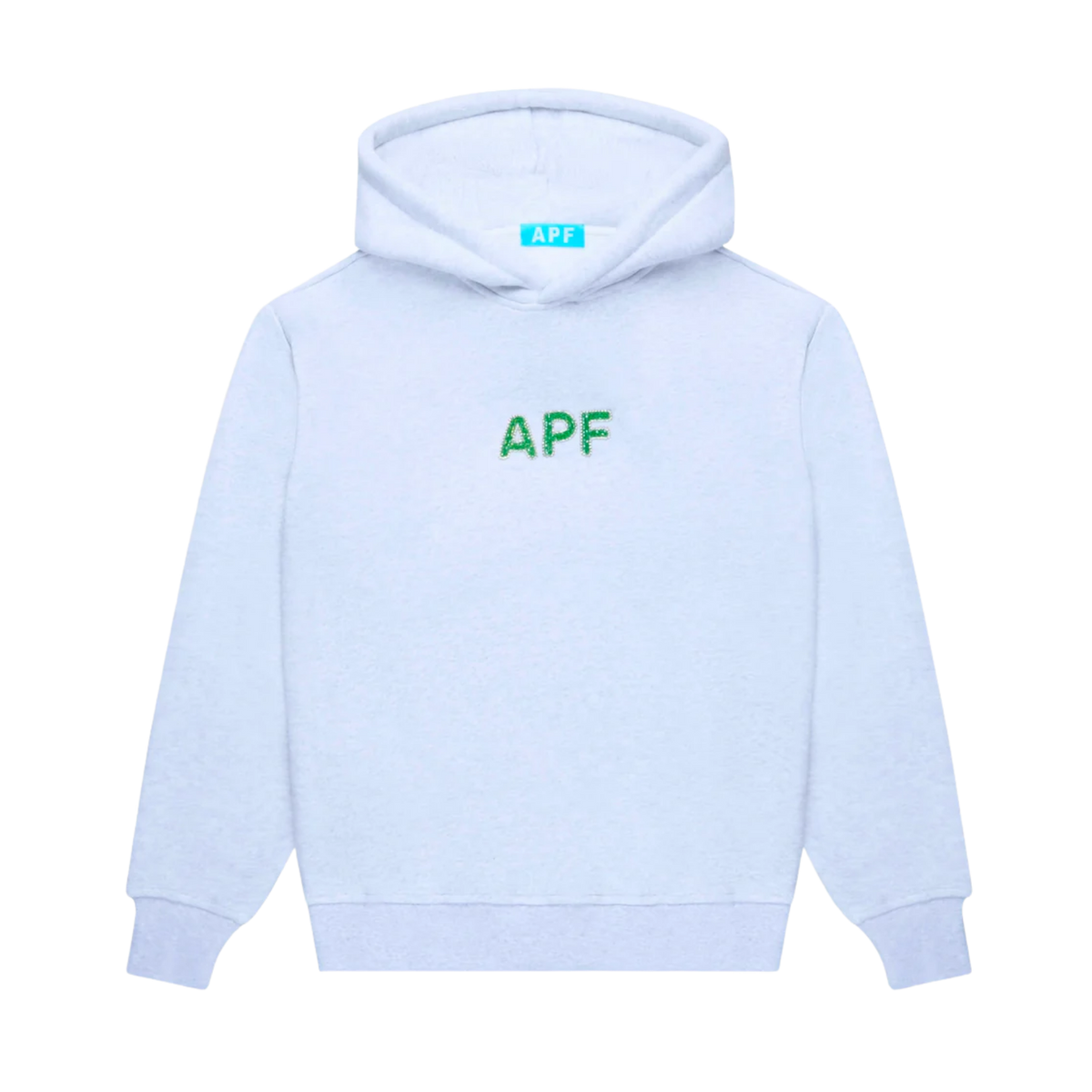CLOUD GREY GREEN EMBELLISHMENT HOODIE