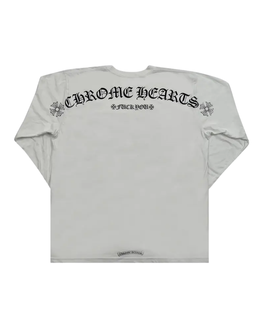 chrome hearts long sleeve white fuck you logo pocket