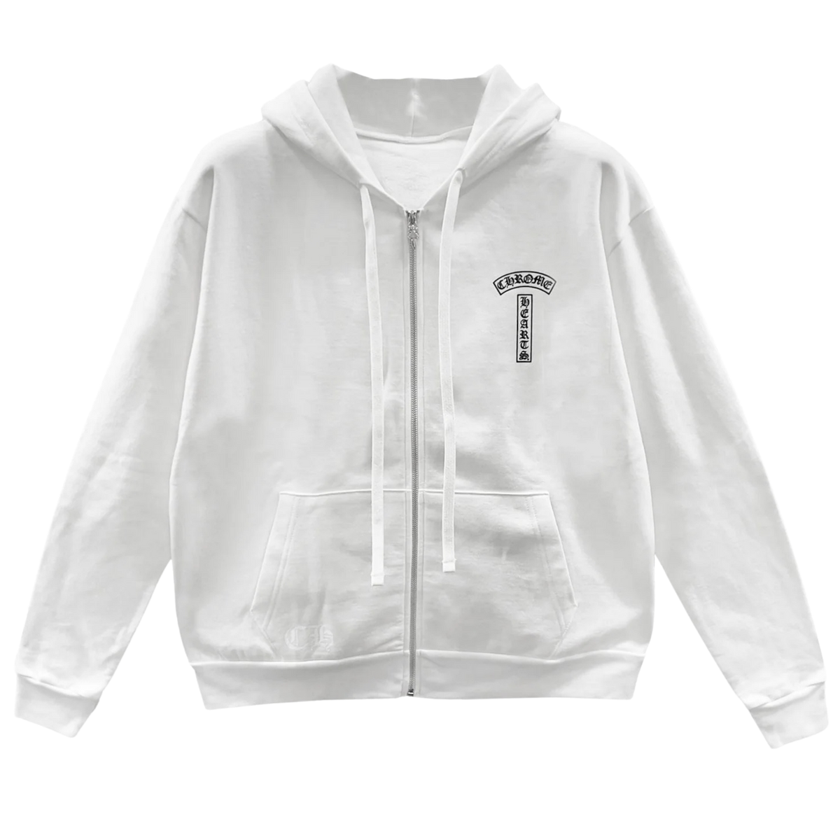 Chrome Hearts Hoodie Zip vertical USA White