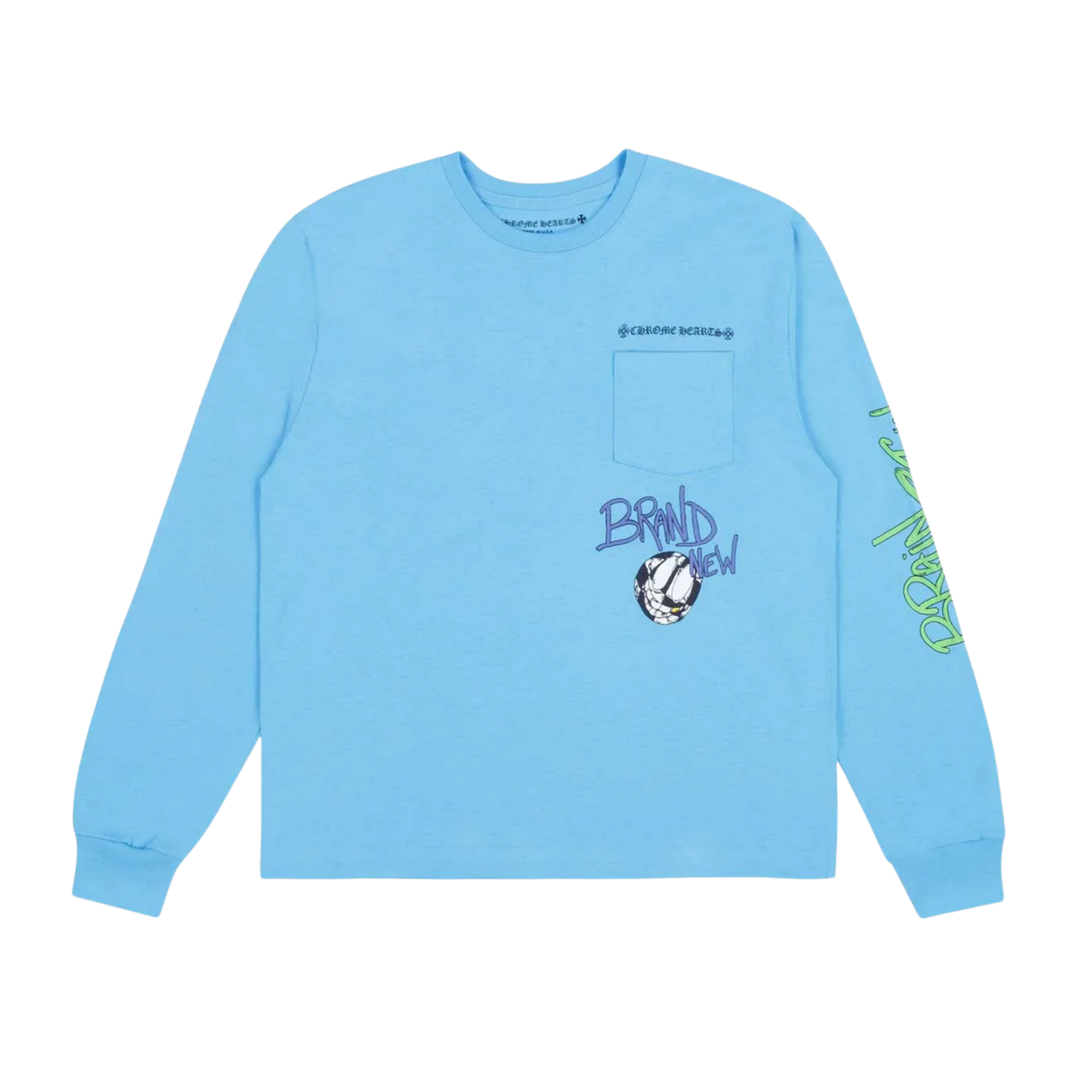 Chrome Hearts Matty Boy 'Brain New' Long Sleeve Tee Blue