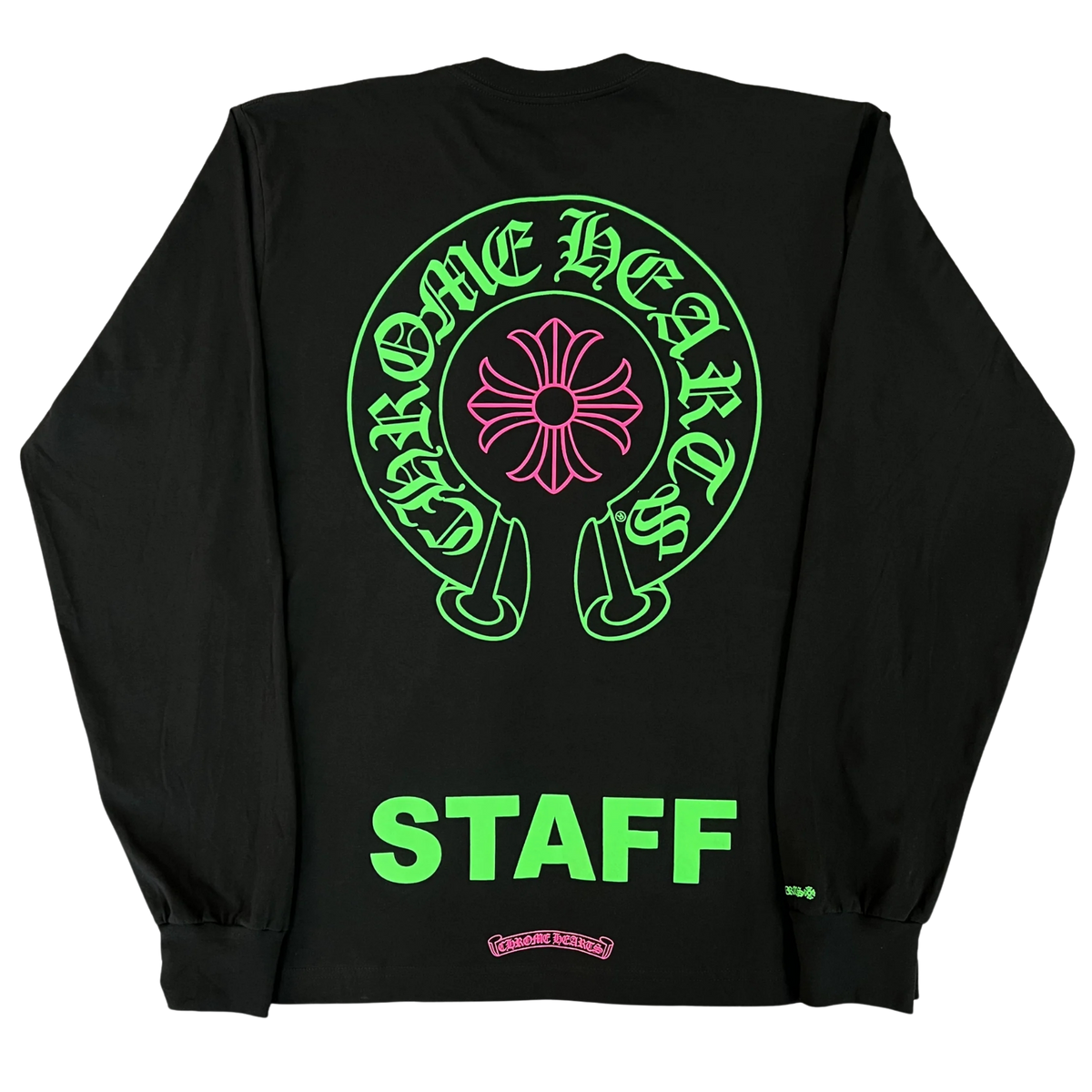 Chrome Hearts Horseshoe Staff T-Shirt noir/rose/vert