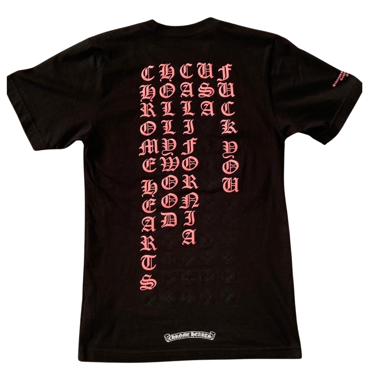 T-shirt Chrome Hearts noir et rose