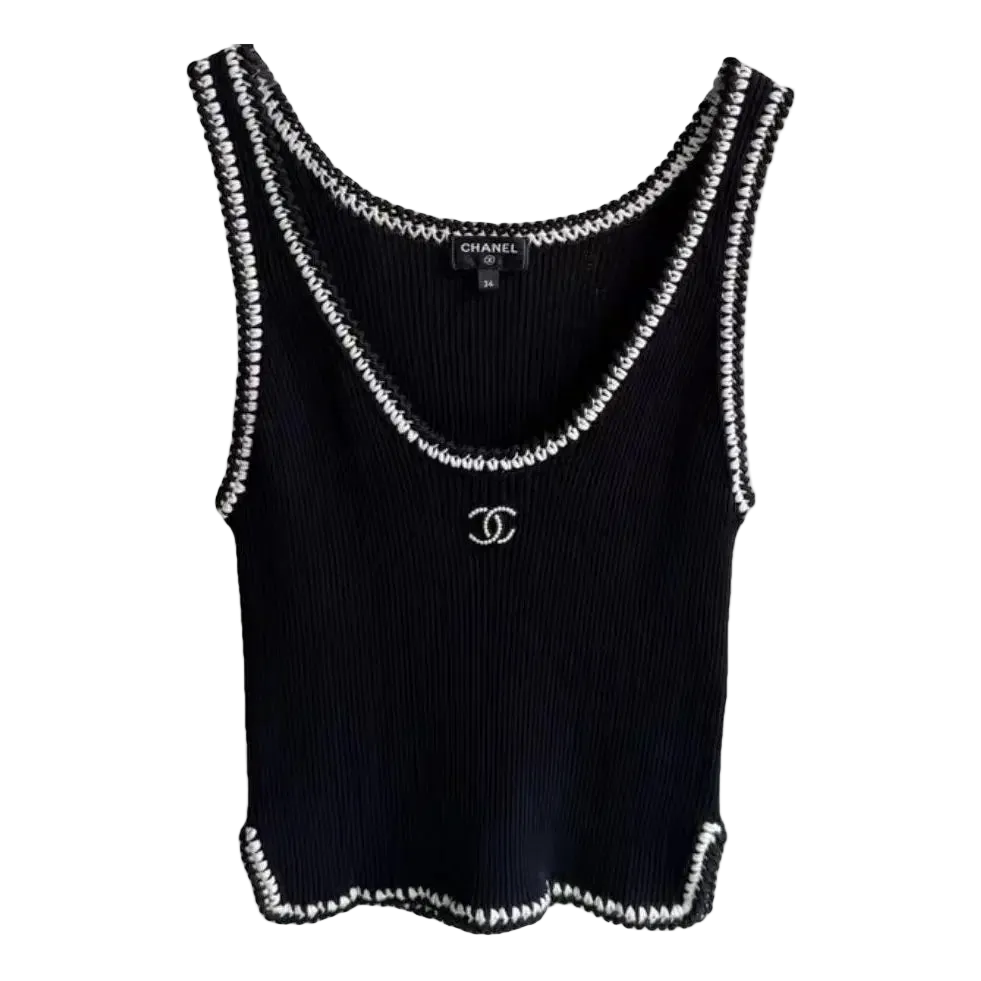 chanel 22c tank top black