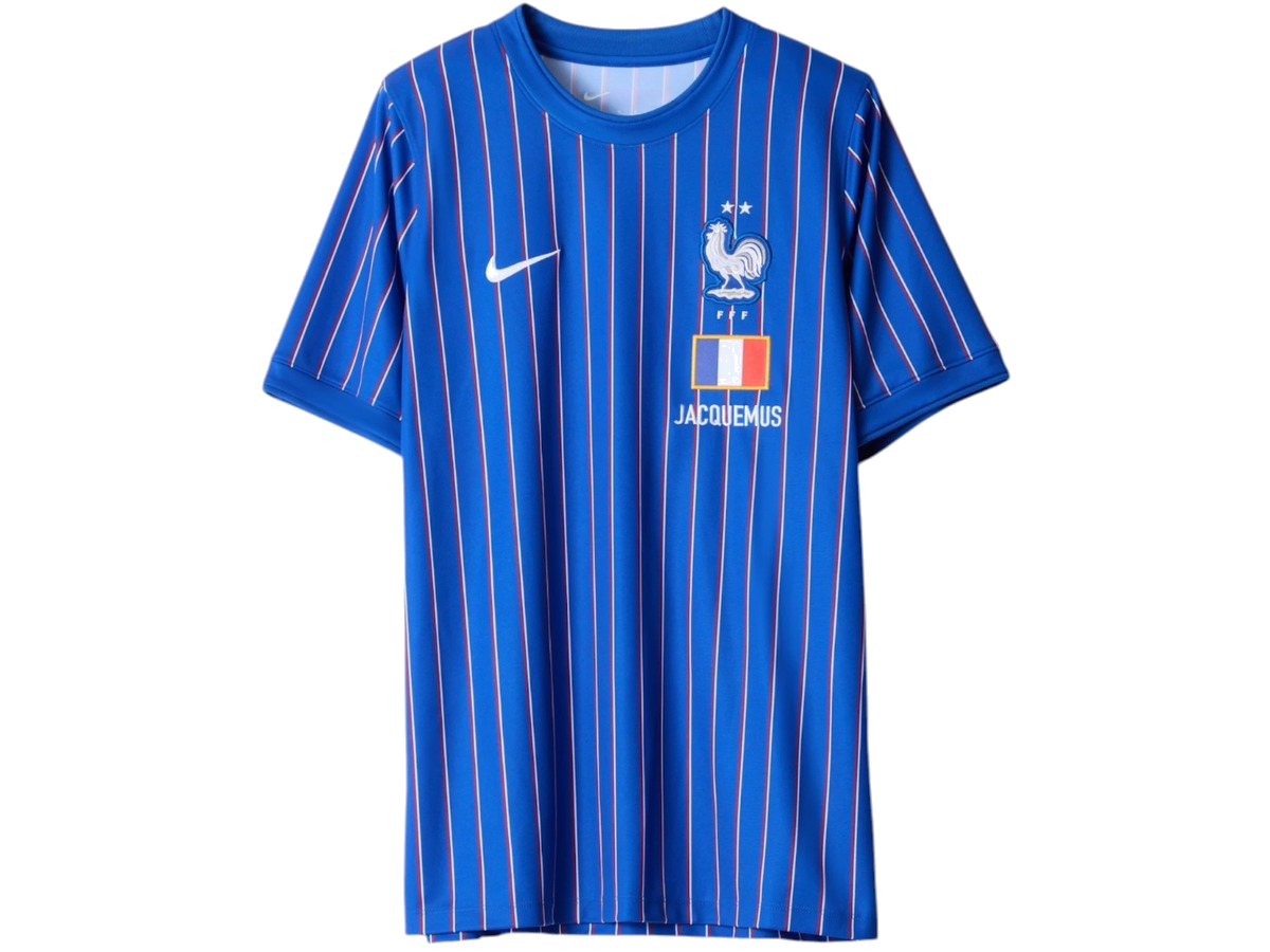 Nike x Jacquemus x France Pre Match Jersey Blue Stripe