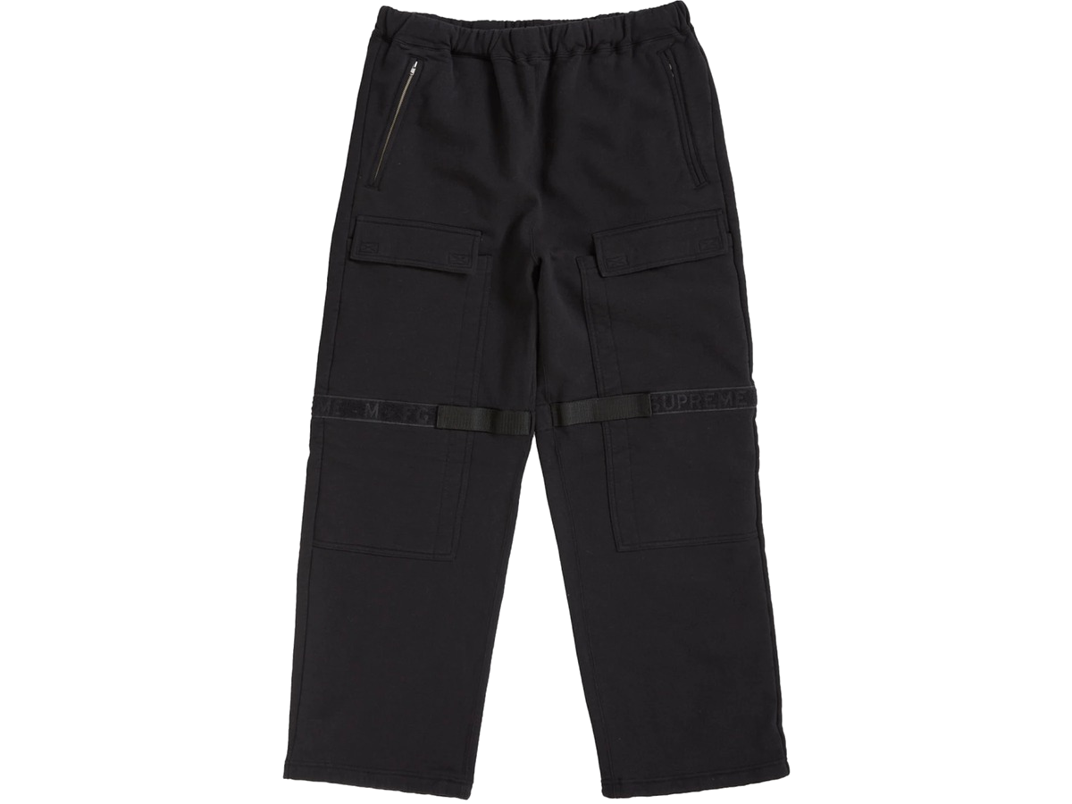 Supreme Marithé + François Girbaud Shuttle Tape Cargo Sweatpant Black