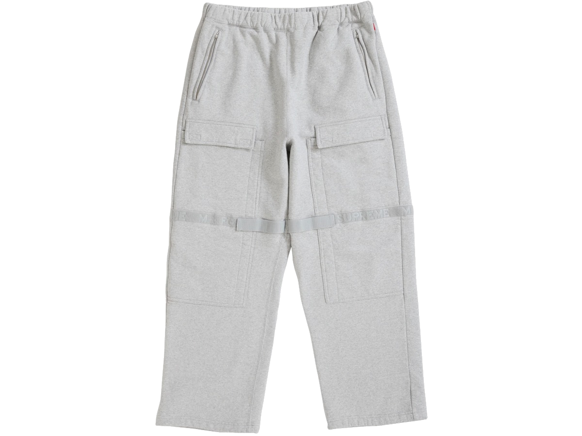 Supreme Marithé + François Girbaud Shuttle Tape Cargo Sweatpant Heather Grey