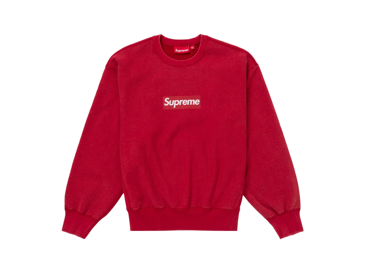 Supreme Washed Box Logo Crewneck Red