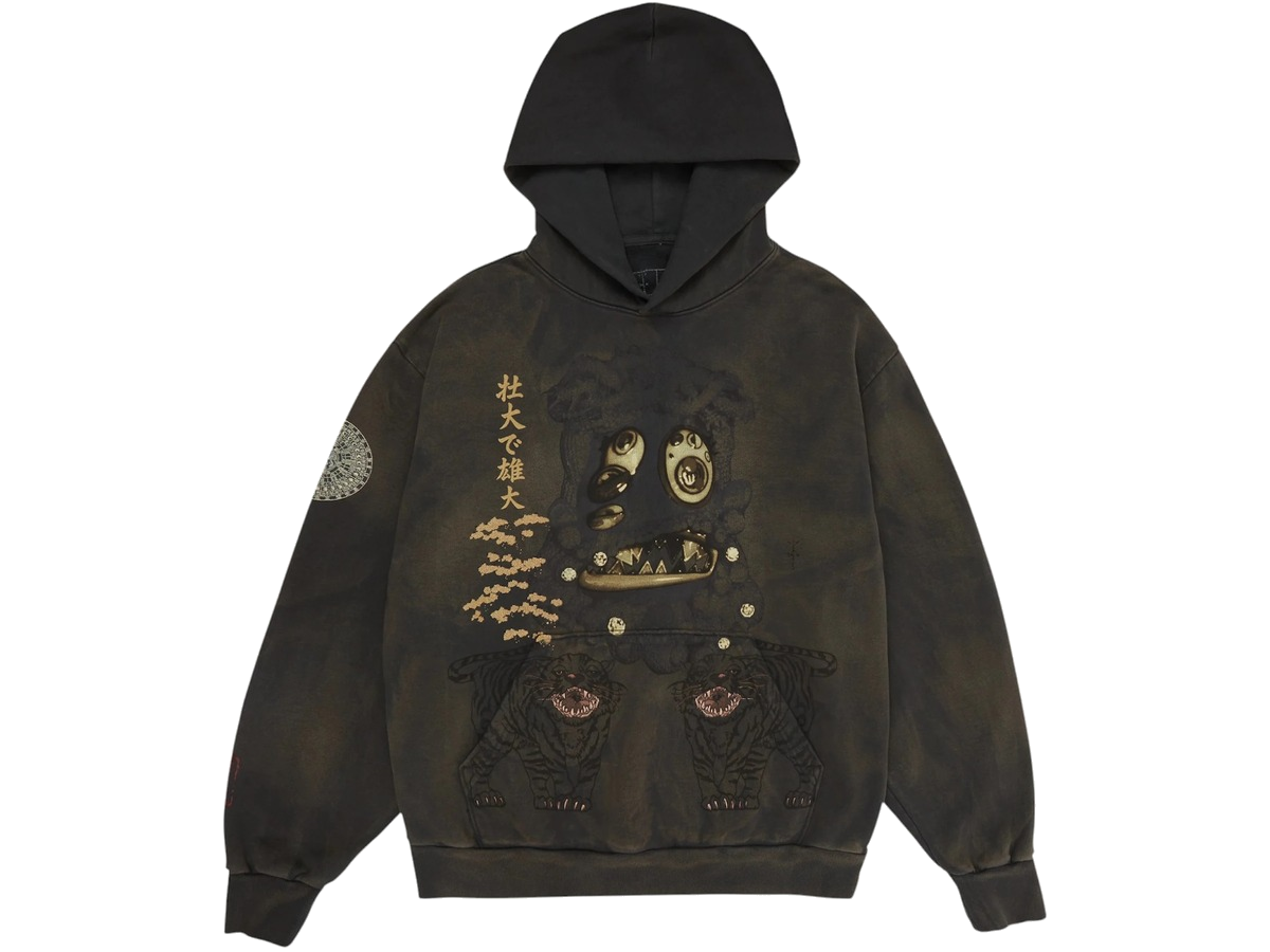 Travis Scott Cactus Jack x Takashi Murakami Hollow Hoodie Brown