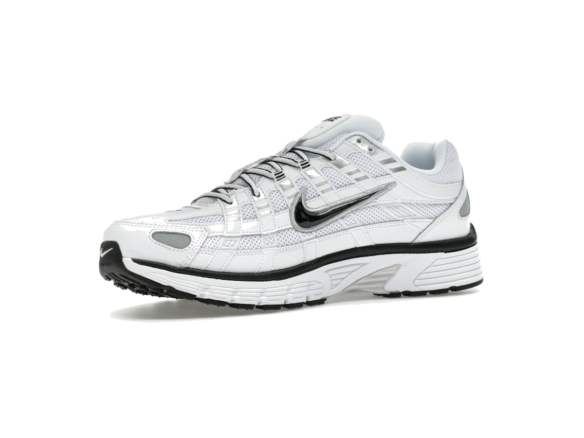 Nike P-6000 White Metallic Silver Black