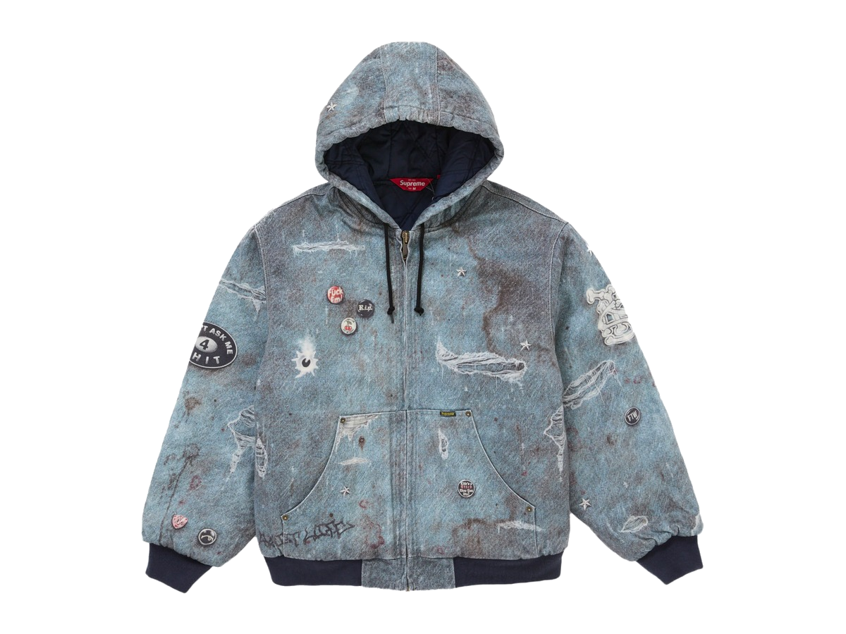 HJR Trompe L'oeil Hooded Work Jacket Blue