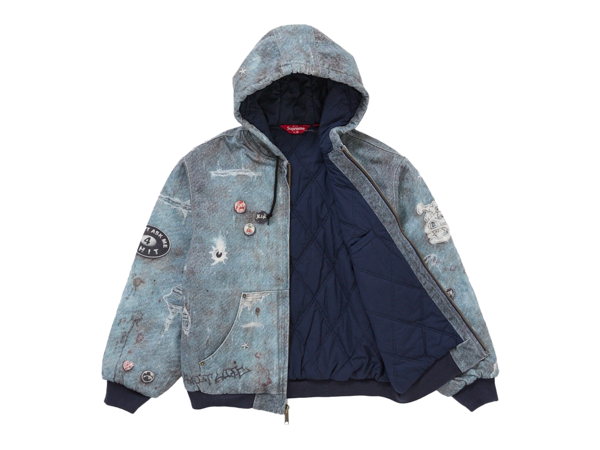HJR Trompe L'oeil Hooded Work Jacket Blue